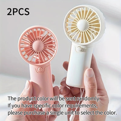 2025 Cute Mini Fan Portable Handheld Fan Lightweight Handy Fan Pocket Size Low Noise Small Electric Fan Student Gift Outdoor Fan - Smarsty