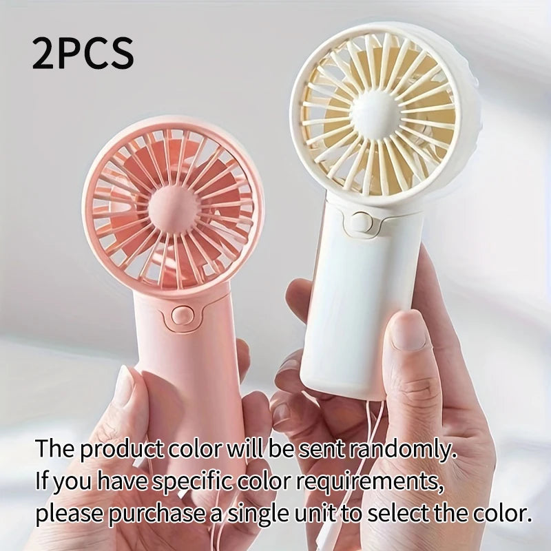 2025 Cute Mini Fan Portable Handheld Fan Lightweight Handy Fan Pocket Size Low Noise Small Electric Fan Student Gift Outdoor Fan - Smarsty