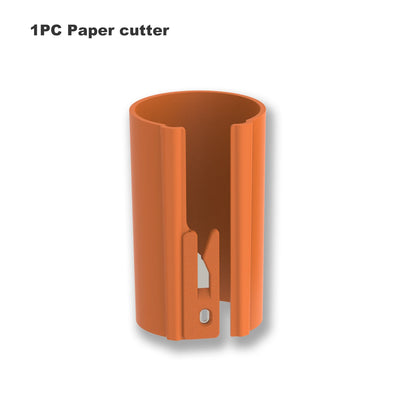 HORN Sliding Wrapping Paper Cutter - Easy-Glide Gift Wrap Trimmer for Christmas & Birthdays, Durable ABS，, Orange/Black - Smarsty