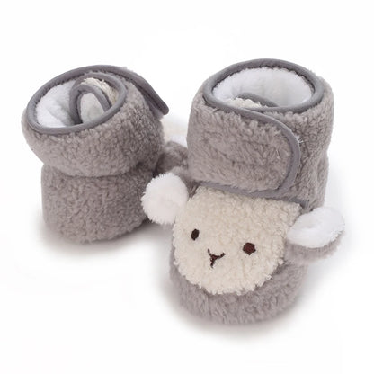 Soft Soled Bear Baby Snow Boots Warm Plush First Walkers - Smarsty