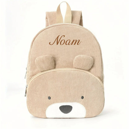 Custom Name Toddler Backpack Cartoon Bear Large Capacity - Smarsty