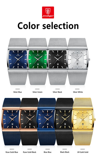 Men's Waterproof Quartz Watch with Luminous Date Feature - Smarsty