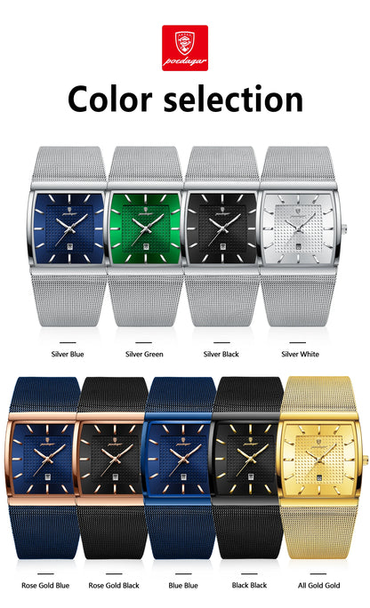 Men's Waterproof Quartz Watch with Luminous Date Feature - Smarsty