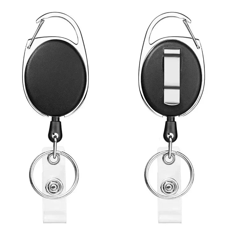 Retractable Badge Reel with Card Holder Reel Clip Key Ring Retractable ID Card Holder Key Chain Holders for Office Name Tag
