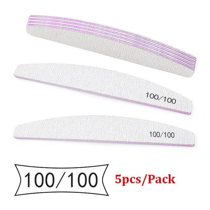 Professional Nail File Set with 5 Colors and Multiple Grits - Smarsty