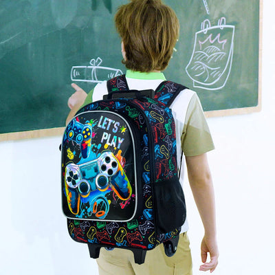 Rolling Backpack For Boys With Lunch Bag And Wheels - Smarsty