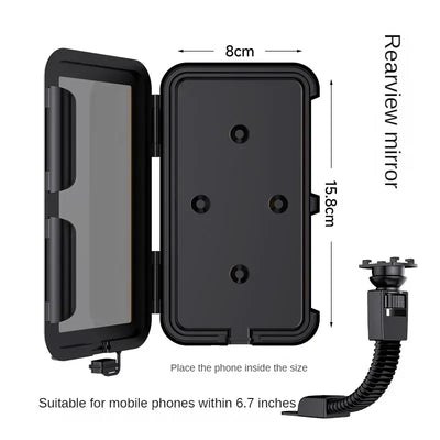 Waterproof Motorcycle Phone Holder Mount On Handlebar - Smarsty