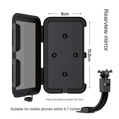 Waterproof Motorcycle Phone Holder Mount On Handlebar - Smarsty