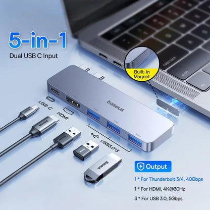 Versatile 4K USB-C Hub with HDMI and Thunderbolt Support