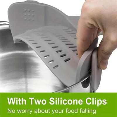 1pc, Strainer, Pot Strainer, Adjustable Clip On Strainer For Pots Pans And Bowls, Kitchen Pot Strainer - Smarsty