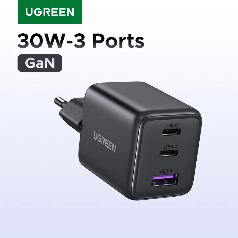 30W GaN USB C PD Fast Charger Ultra Compact PowerDelivery - Smarsty