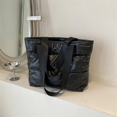 Women Tote Bag Large Capacity Cotton Padded Quilted Travel - Smarsty