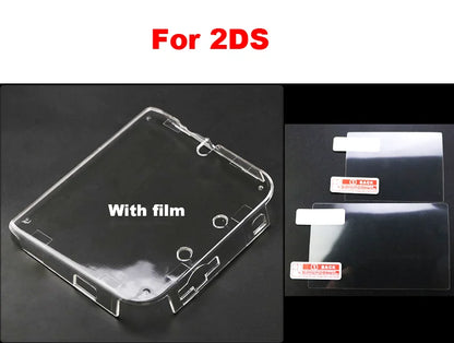 Clear Crystal Protective Case for Nintendo 2DS with Anti Dust Film - Smarsty