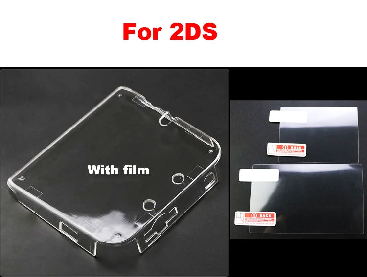 Clear Crystal Protective Case for Nintendo 2DS with Anti Dust Film - Smarsty