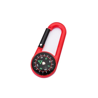 Outdoor Compass Carabiner Mini Camping Keychain Mountaineering Hiking Backpack Buckle with Compass Survival Children Gifts by Smarsty