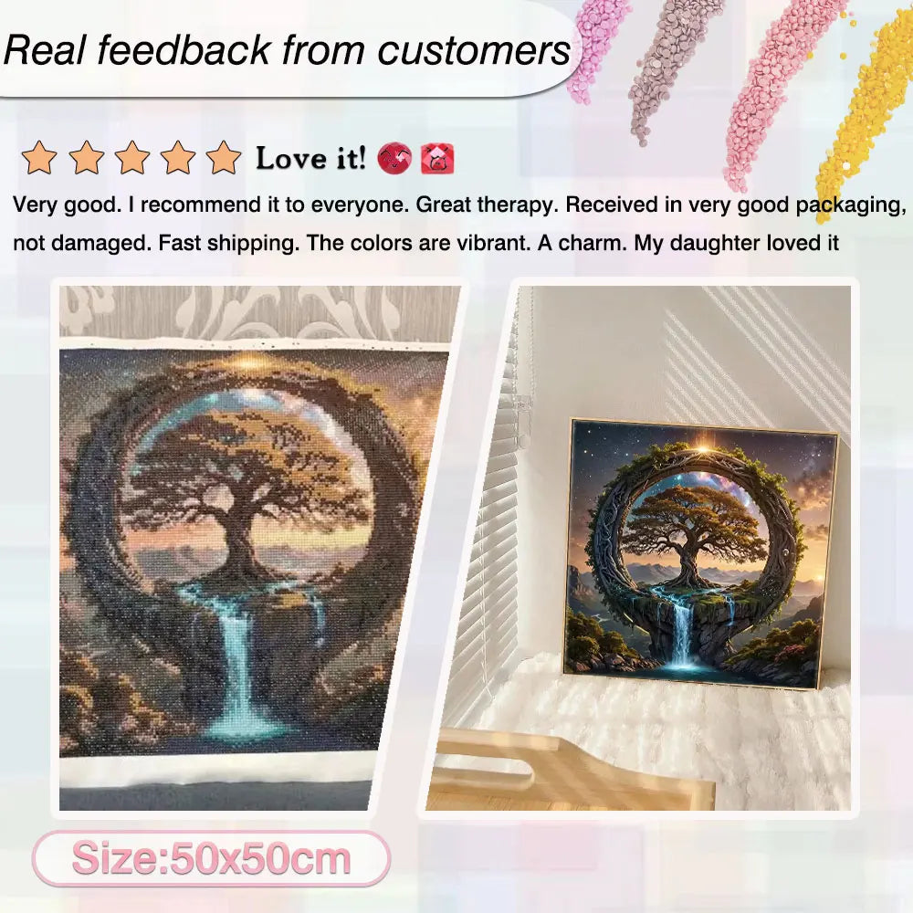 Huacan Diamond Mosaic Tree Of Life Painting Kit - Smarsty