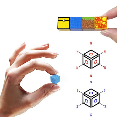 50-400pcs Mine Magnetic Building Block World Magnet Cube Set for Boys Girls Kid  DIY Model Children Sensory Toy Christmas Gift - Smarsty