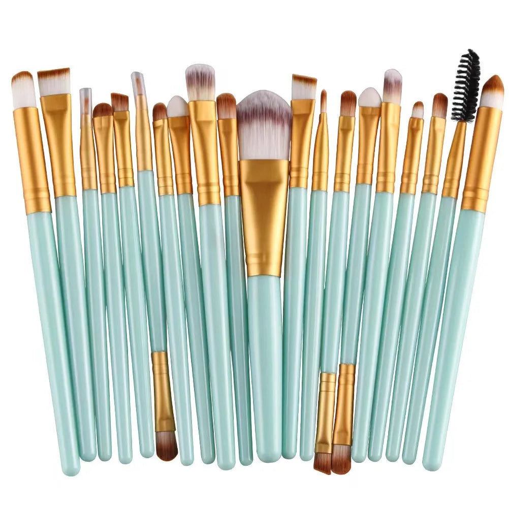 20 Piece Professional Eyeshadow Brush Set for Flawless Makeup Application - Smarsty