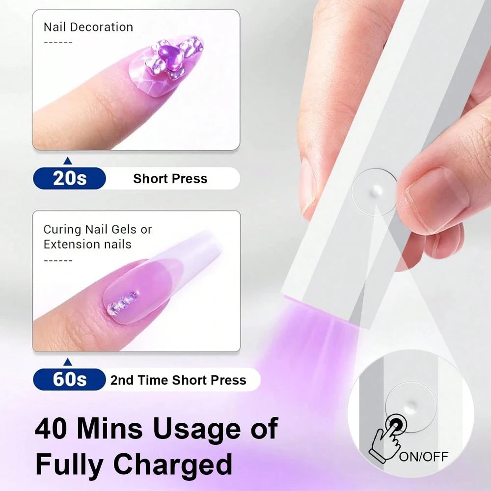 Portable UV LED Nail Dryer Lamp for Quick Drying - Smarsty