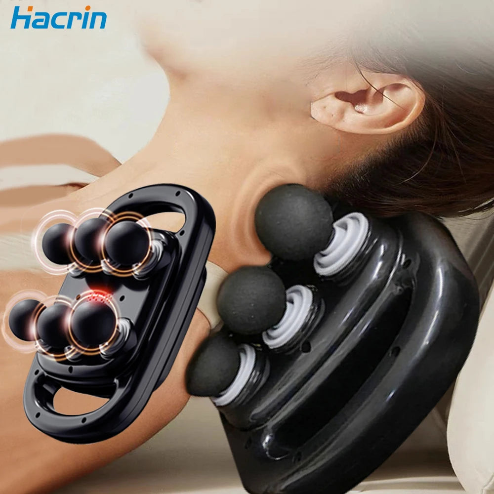 High Frequency Fascia Gun Muscle Massager with Six Heads - Smarsty