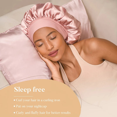 Heat Free Hair Curler Satin Silk Cap Set - Smarsty