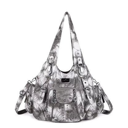 Angelkiss PU Leather Women Shoulder Bag Zipper Closure - Smarsty