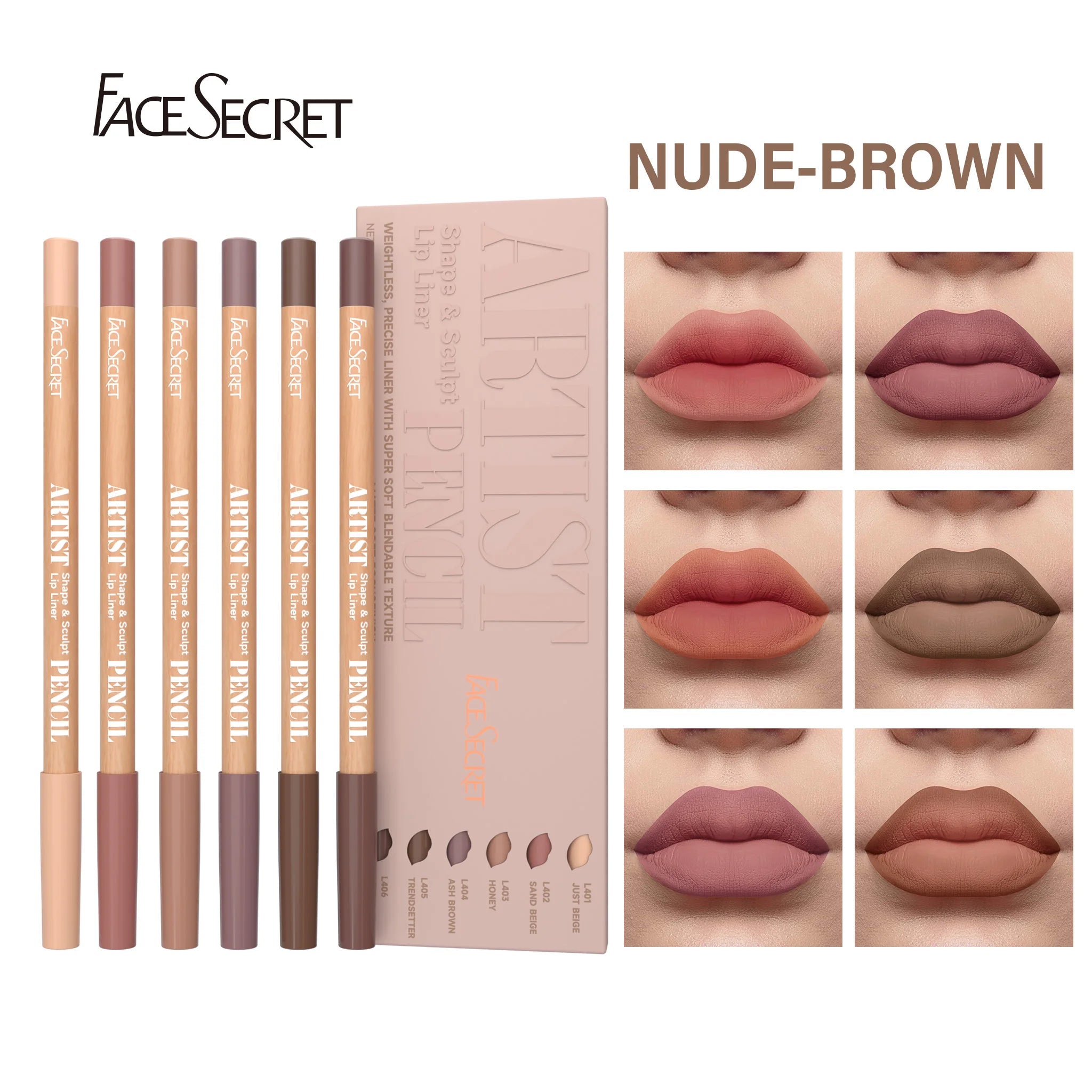 Weightless Matte Lip Liner Pencil Set for Long-lasting Precision - Smarsty