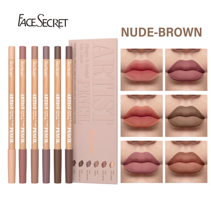 Weightless Matte Lip Liner Pencil Set for Long-lasting Precision - Smarsty