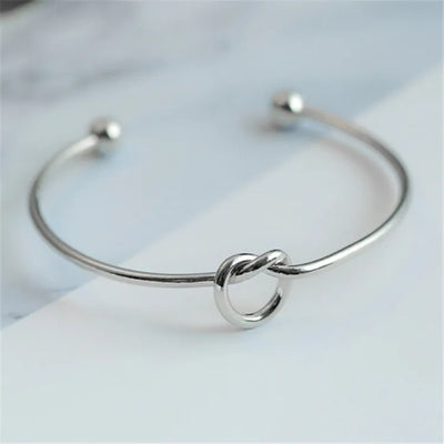 Vintage Stainless Steel Woven Twist Bracelet for Women - Smarsty