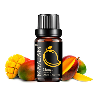 MAYJAM Fruit Essential Oil 10ml Cherry Banana Papaya Grape Litchi Guava Kiwifruit Pear Fig Fragrance Oil for Diffuser Candle - Smarsty