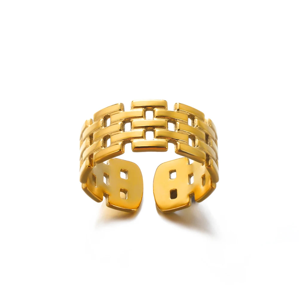 Luxury Gold 316L Stainless Steel Rings for Women - Smarsty