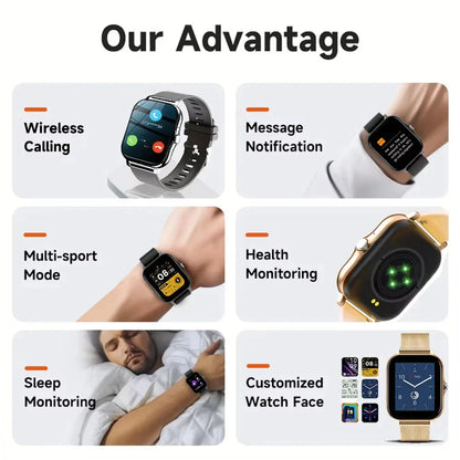 LAXASFIT Smart Watch with Heart Rate Monitor and Bluetooth - Smarsty