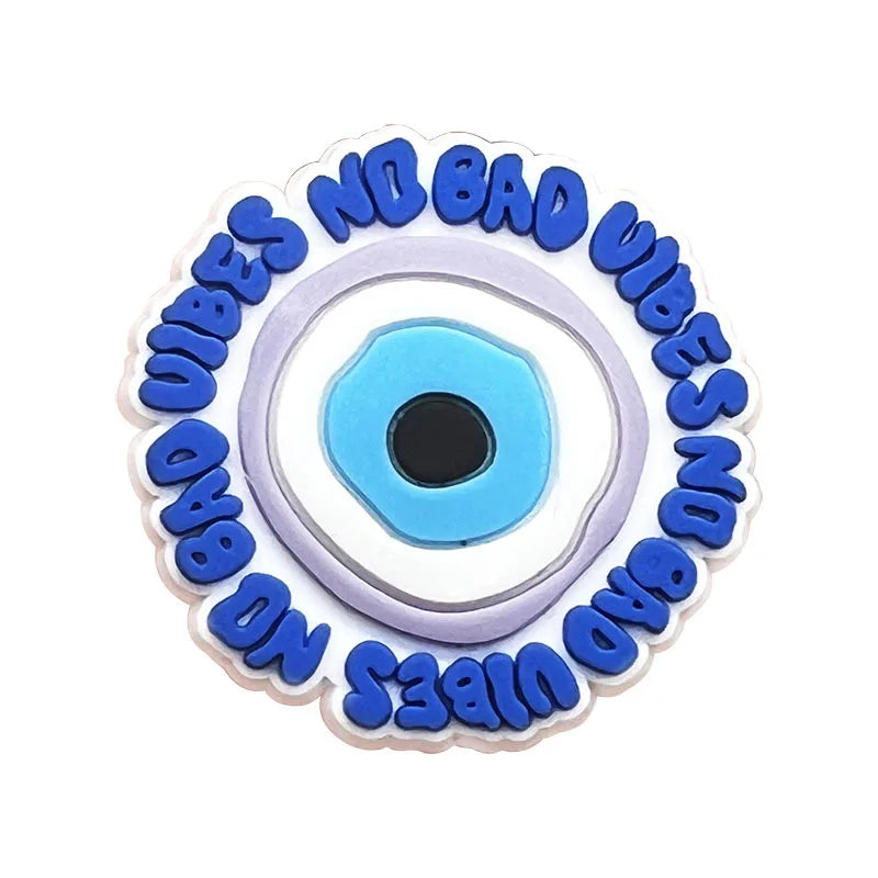 Evil Eye Shoe Charms for Crocs Accessories Blue Eyeball Monster Badge Women Buckle Kids Pins Decoration Jeans Shoes Accessories