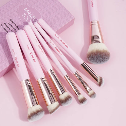 MAANGE 7 Piece Makeup Brush Set for Flawless Application - Smarsty