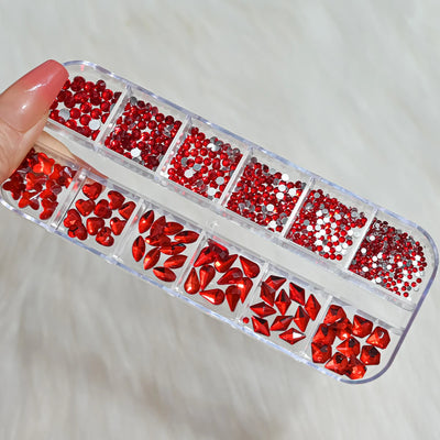 Mixed Nail Rhinestones with Shiny Clear Colors for Stunning Nail Art - Smarsty