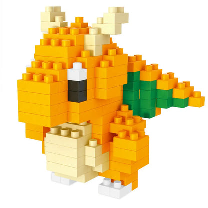 DIY Pokemon Blocks Small Cartoon Mini Building Block Pikachu Charizard Eevee Mewtwo Anime Assemble Action Model Dolls Toys by Smarsty