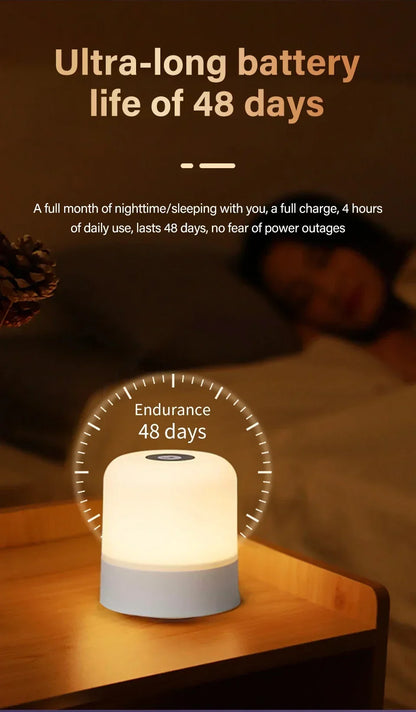 Dimmable LED Table Lamp With Remote 16 Color Options - Smarsty