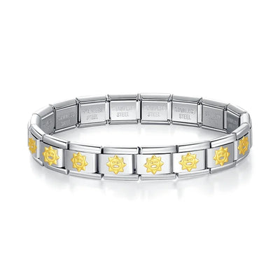 Womens Stainless Steel Charm Bracelet Elastic Fashion Bangle - Smarsty