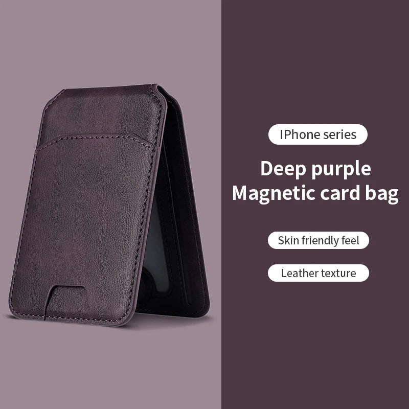 MagSafe Leather Wallet Case for iPhone Card Holder - Smarsty