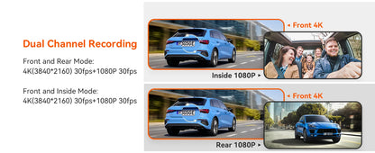 4K Car Dash Cam Featuring GPS And Three Lenses Elite - Smarsty