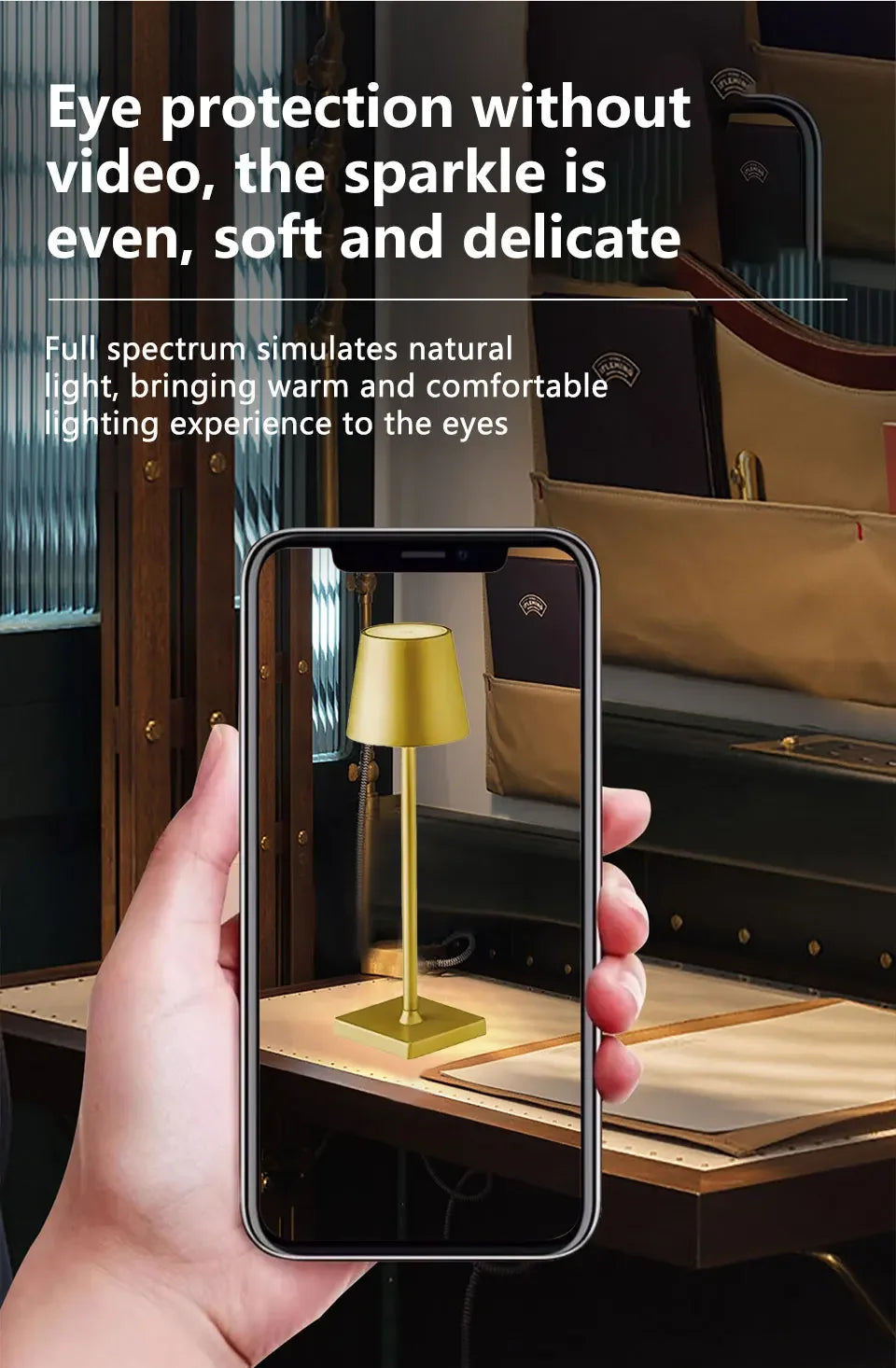 Wireless LED Table Lamp Rechargeable Dimmable Mood Light - Smarsty