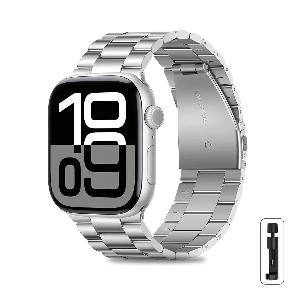 Stainless Steel Strap for Apple Watch Ultra 3/2 Band 46mm 49mm 40mm 44mm 42mm 41mm 45mm Bracelet IWatch Series 11 10 9 8 7 SE 6 - Smarsty