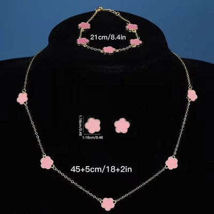 Lucky Five-Petal Flower Jewelry Set for Women - Smarsty