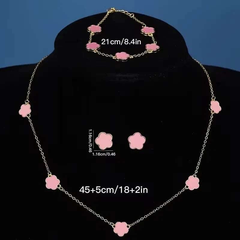 Lucky Five-Petal Flower Jewelry Set for Women - Smarsty