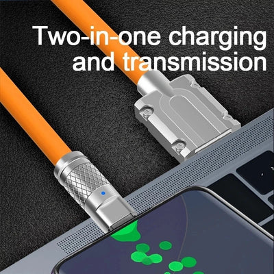 3PCS 120W Super Fast Charge Type-C Liquid Silicone Cable Quick Charge USB C Lines For Xiaomi Huawei Samsung USB Phone Data Wire - Smarsty