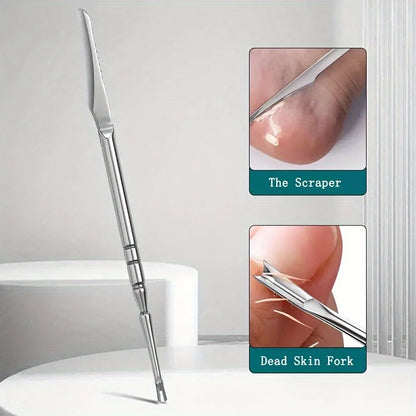 Stainless Steel Cuticle Remover Set for Manicure and Pedicure - Smarsty
