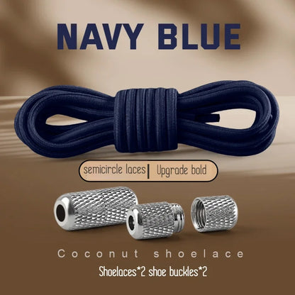New Elastic Laces Sneakers Tennis Round Shoe laces Without ties Kids Adult No Tie Shoelace Rubber Bands Shoe Accessories - Smarsty