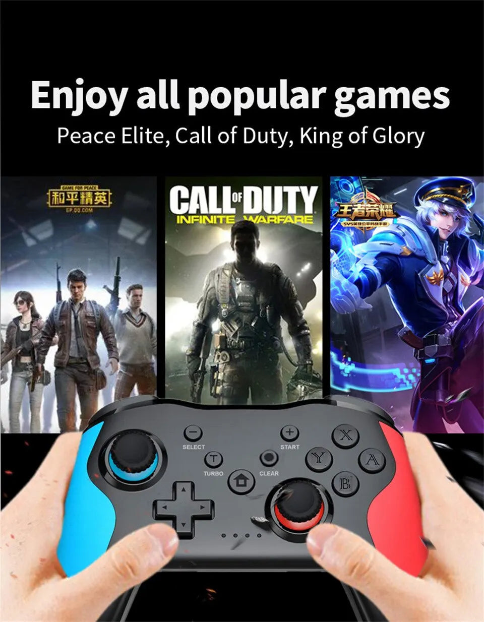 GAMINJA MG25Z Wireless Bluetooth Gamepad with Dual Vibration - Smarsty
