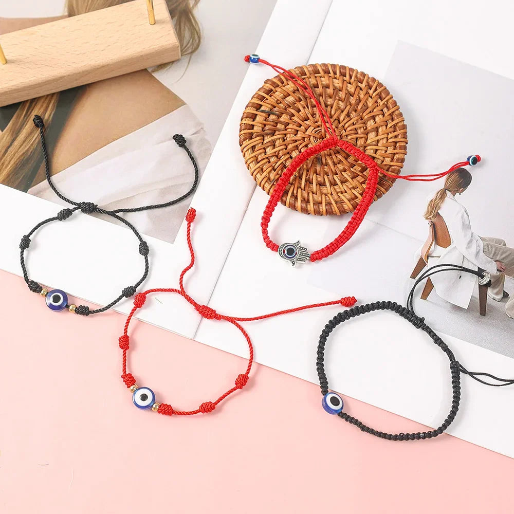 Lucky Red Rope Evil Eye Bracelet for Protection - Smarsty