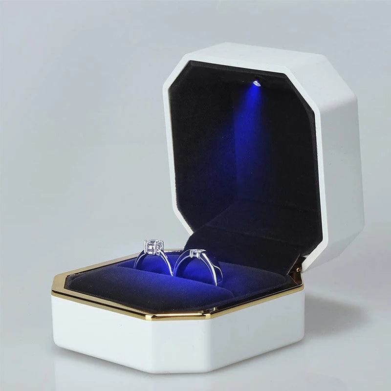 Luxury LED Jewelry Ring Box for Engagement and Wedding - Smarsty